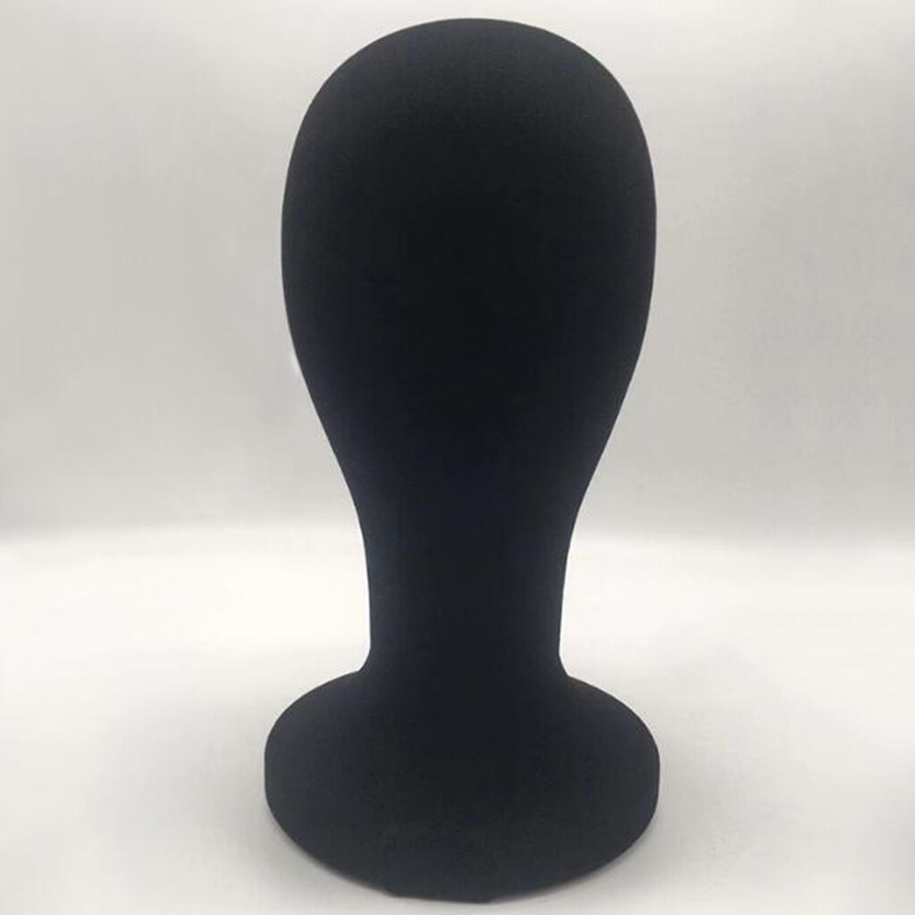 Styrofoam Hair Mannequin Head Hat Cap Necklace Display Stand Manikin Model Black