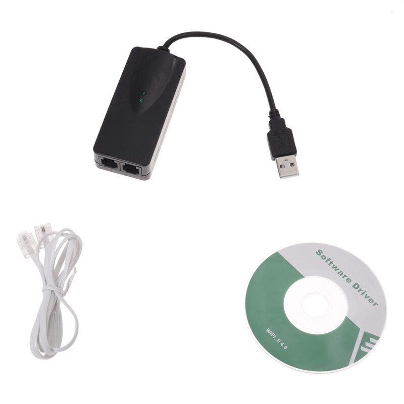 Módem V.90/92 para Win7 32 64 bits XP 2 puertos USB 56 K