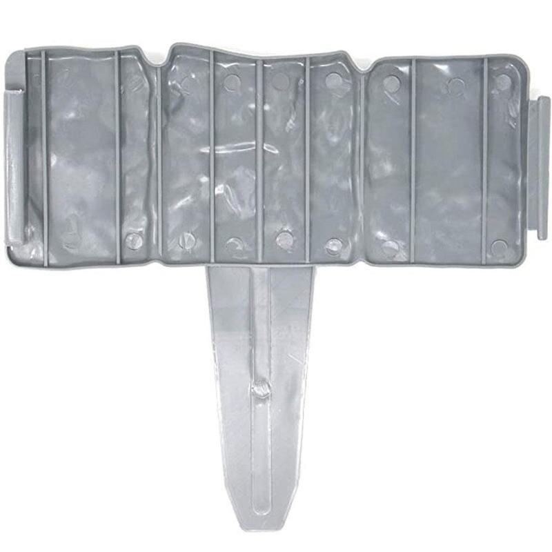 1/10/20pcs Grey Stone Effect Border Edging DIY Plastic Border Edging Lawn Landscape Decorative Garden Plant M7C8