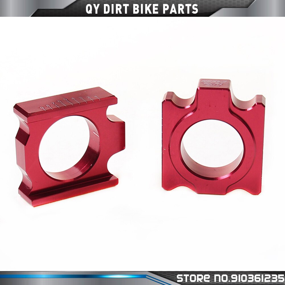 CNC Aluminum Rear Chain Adjuster Axle blocks for CR125/250R CRF250R/250X 450R/450X Dirt bike Motortcycle Motocross