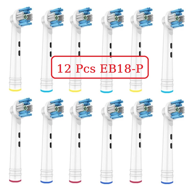 4/8/12 Pcs Electric Toothbrush Replacement Heads Soft Bristles Tooth Brush Head For Oral B Toothbrush Nozzles Oral Clean Care: transparent