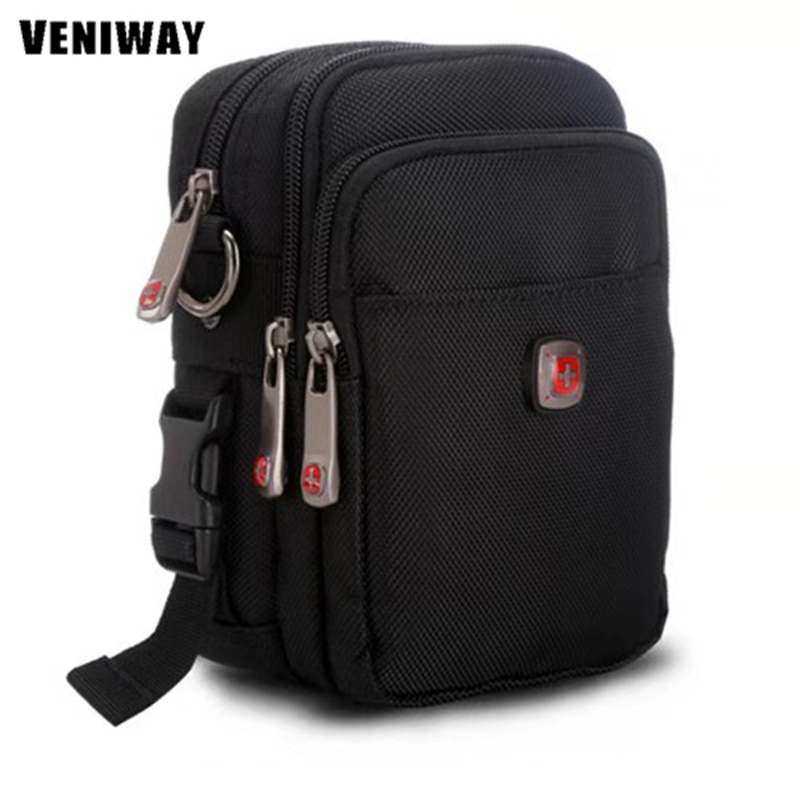 Veniway Swiss Cross chest bag Leisure business wealthy men's breasts large-capacity shoulder bag night reflective strip