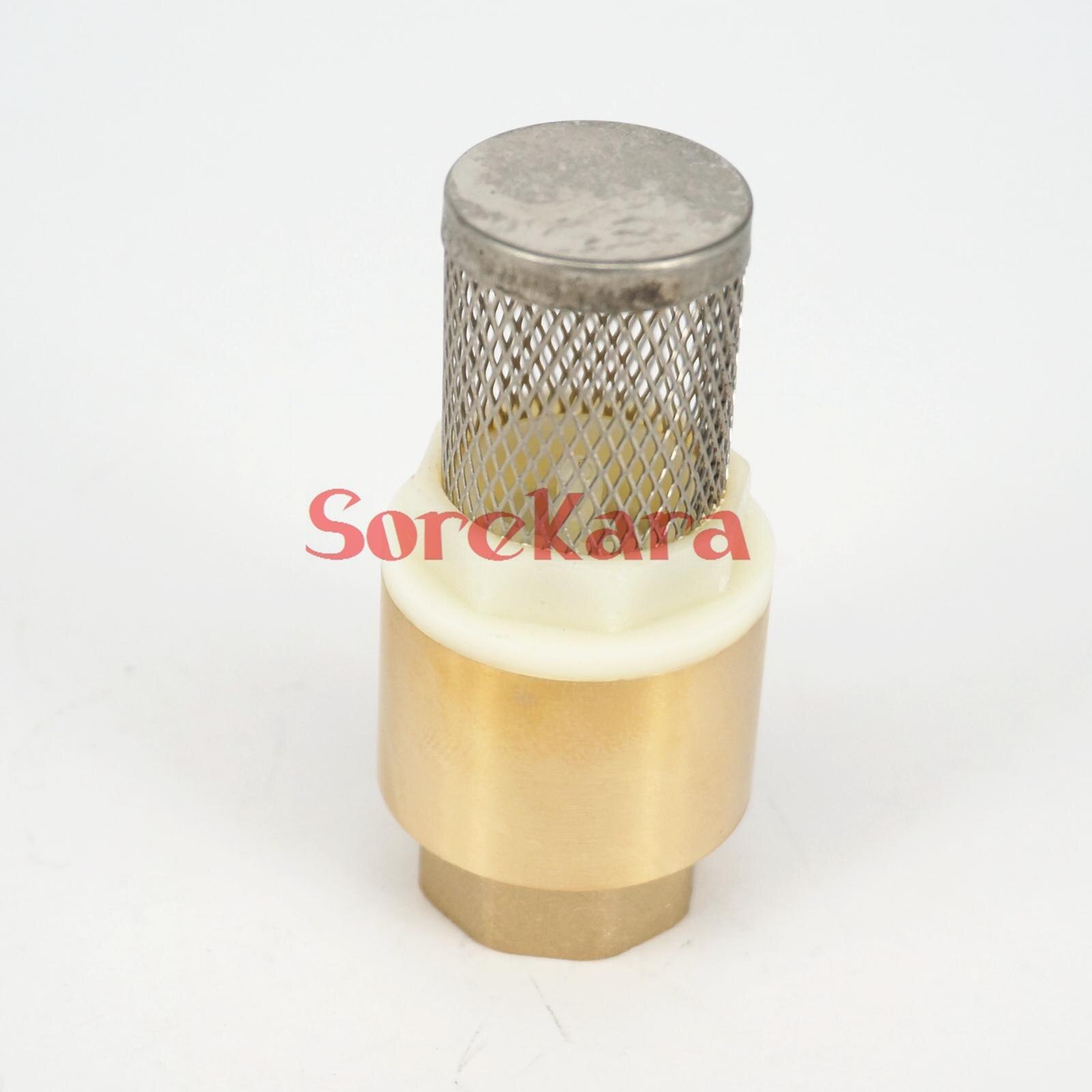 3/4" BSP Female Brass Spring Check Valve With Strainer Filter 1.6Mpa