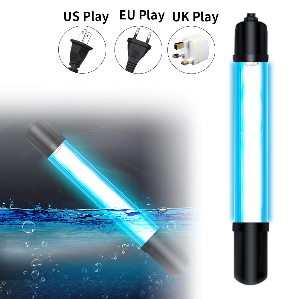 110/220V Submersible UV Sterilizer Lamp Light Ultraviolet Filter Waterproof Water Cleaner For Aquarium Pond Coral Fish Tank