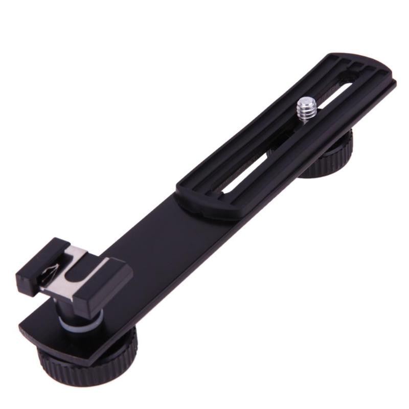 Aluminum Double-headed Stand Camera Flash Bracket Shoe Arm Bracket Tripod Stand Holder For DSLR SLR DV Rack Camera Stand