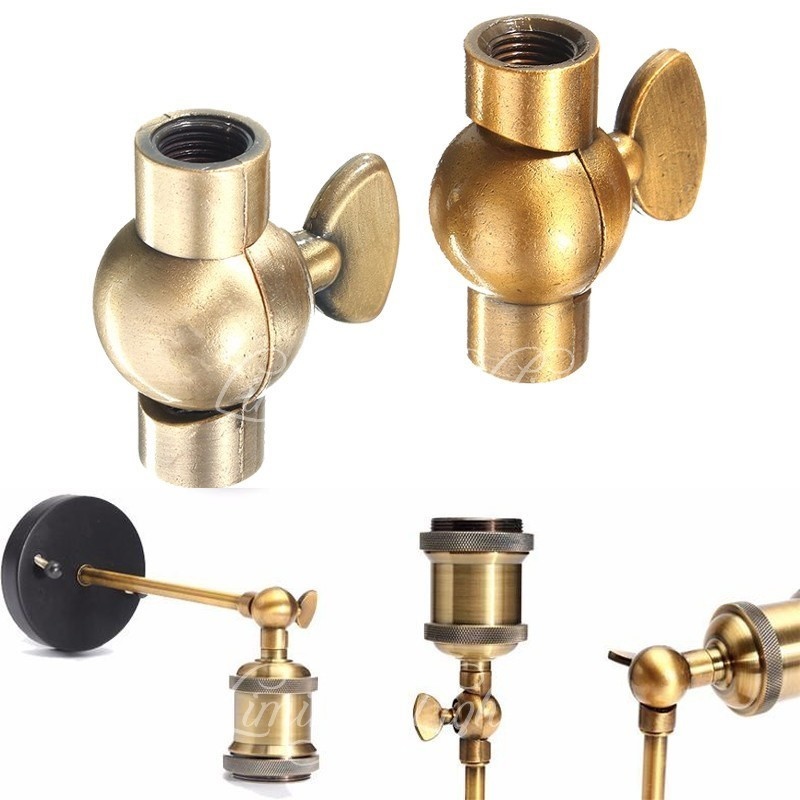 Ampoule Vintage rétro avec support M10, connecteur de lumière directe, en alliage de Zinc, base de lampe en Bronze doré/vert