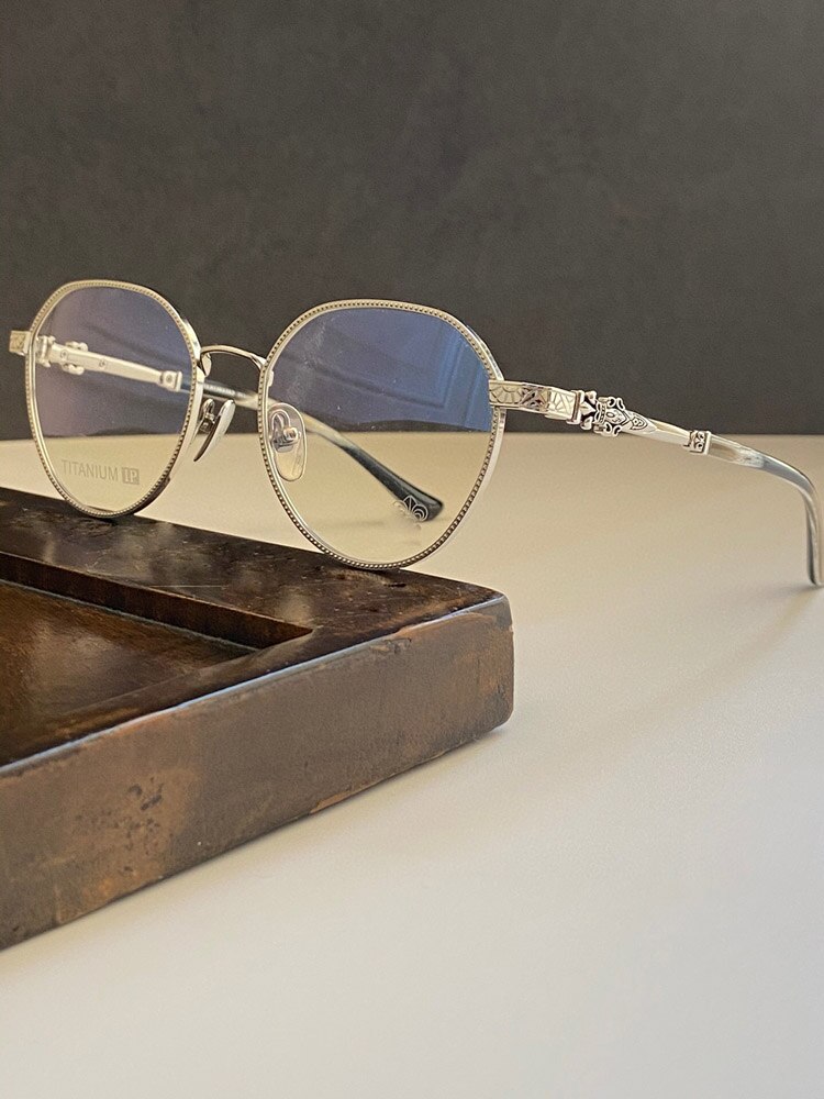 Gafas graduadas Vintage, marco artesanal exquisito, Material de placa de titanio puro, estilo Punk, novedad de