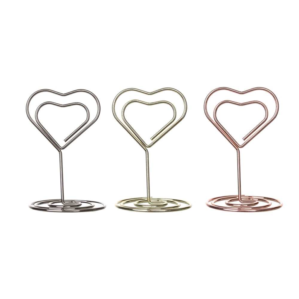 1pc romantiske hjerte diamant fotoklipp bord nummer stativ kult bryllup rekvisita fest skrivebord dekorasjon bordkortholder