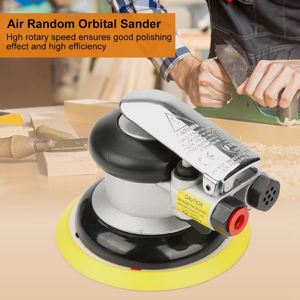 4"/5" Air Random Orbital Sander Round Polisher Pneumatic Hand Sanding Tool for surface polishing automotive of ironware