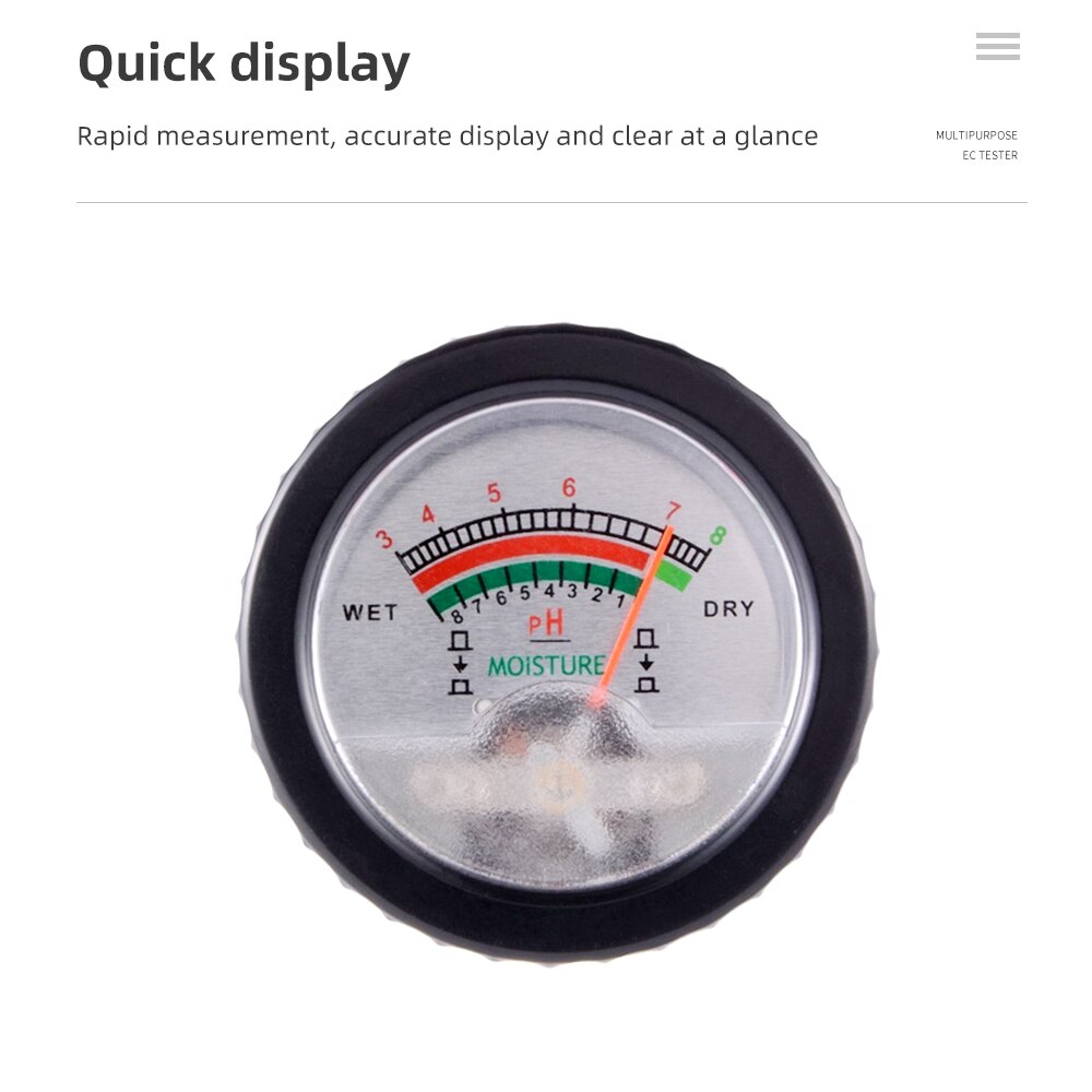 Soil Ph Moisture Meter Handheld Moisture Humidity Meter Ph Tester for Garden Soil Metal ProbeVT-05 10-80% Hygrometer 40% Off