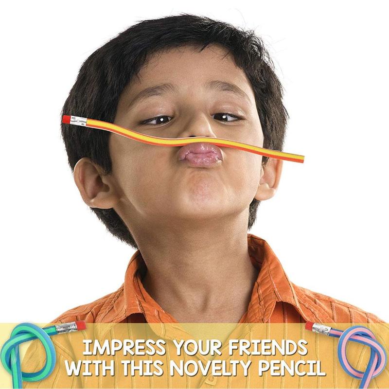 20pcs 10pcs 5pcs Soft Flexible Bendy Pencils Fun Bend Soft Pencil Band Kids Children School Supplies Stationery
