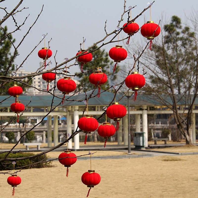 25 stk / pakke små røde traditionelle kinesiske lanterne, festival / bryllup / festdekorationer / fødselsdagsfest mini layout lanterne