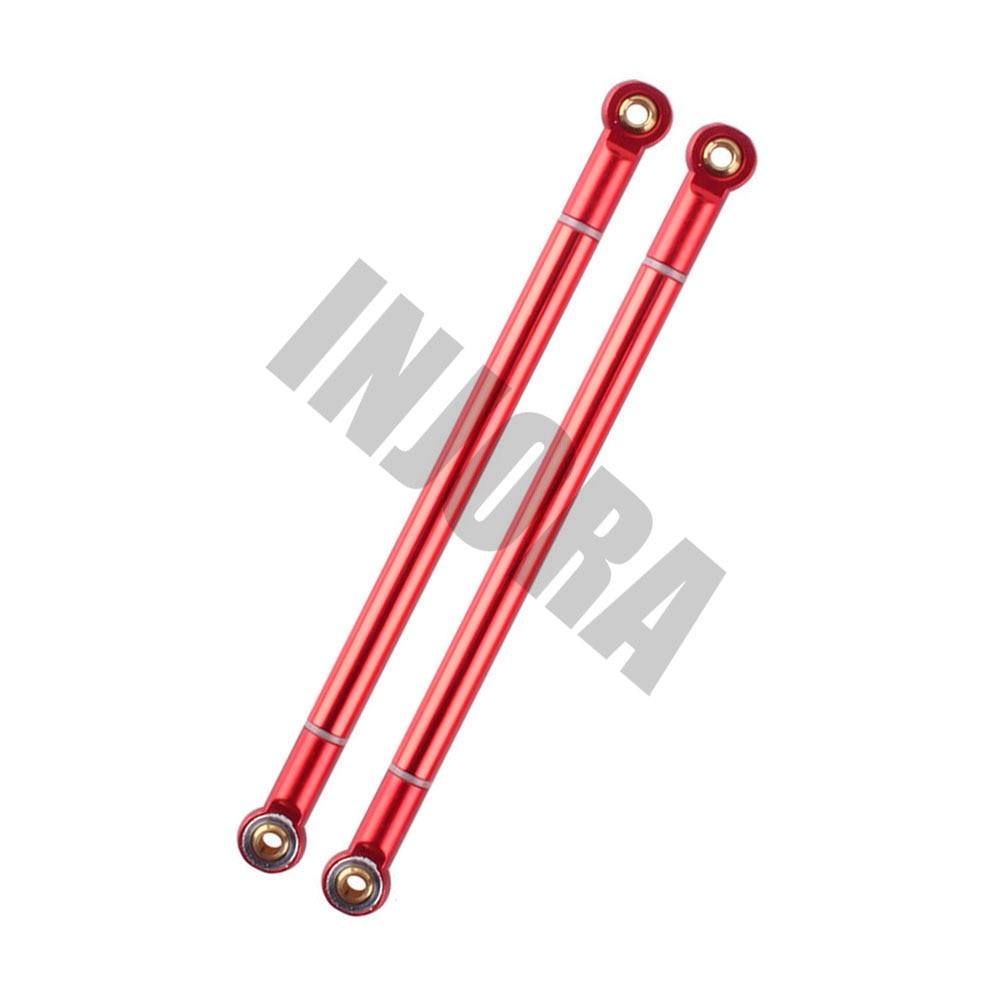 2PCS RC Car 70 80 90 100 110 120 130MM Red/Black Aluminum Alloy Link Rod for 1/10 RC Crawler Axial SCX10 D90 Upgrade Parts