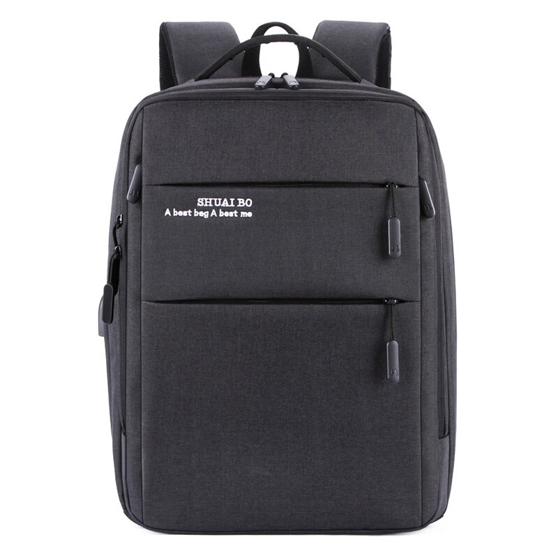 15.6 Inch Laptop Rugzak Mannen Mannelijke Rugzakken Zakelijke Notebook Mochila Waterdichte Back Pack Usb Opladen Tassen Reistas XA615ZC: Black