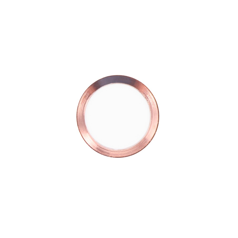Pegatina de botón de inicio para IPhone 8, 7, 6, 6S Plus, 5s, 5 SE, IPad, ID táctil: white and rose gold