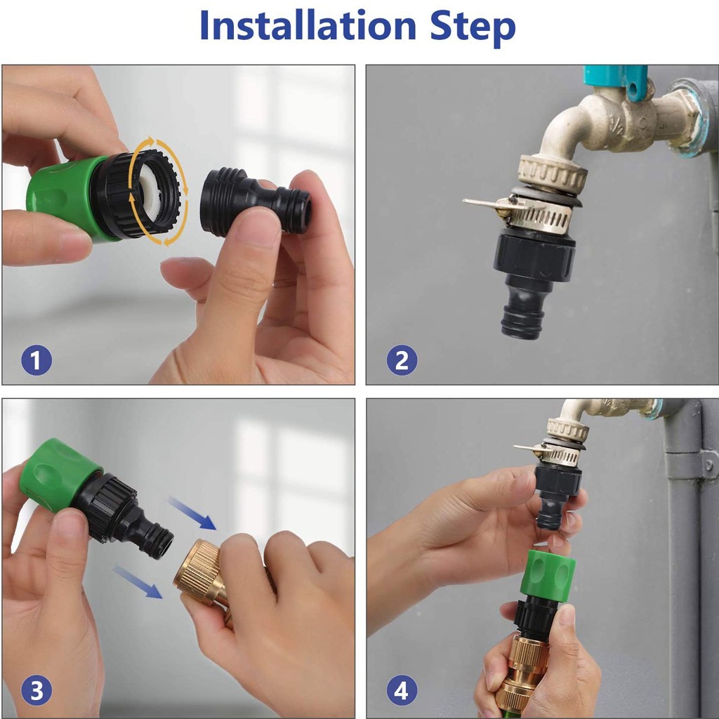 Garden Hose Quick Connect Plastic Fitting Water Hose Connectors 3/4 inch 1Set garden decoration капельный полив #j3s