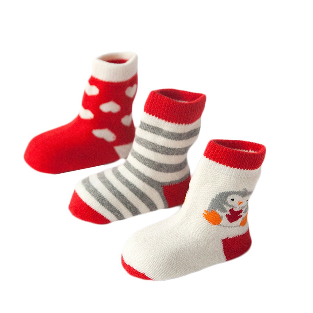 3 Paren/set Winter Herfst Thicken Warm Leuke Baby Badstof Sokken Baby Peuters Hoge Sokken: NO.3 / for age 0-31 month