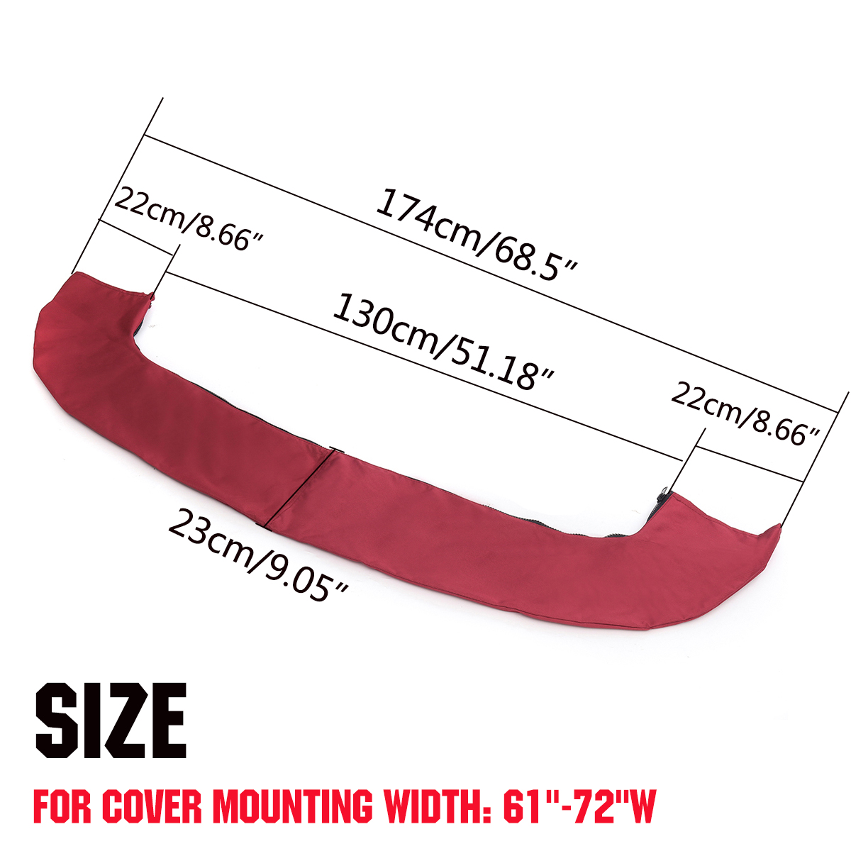 600D 3 Bow Bimini Top Boot Cover No Frame Waterproof Yacht Boat Cover with Zipper Anti UV Dustproof Cover Marine Accessories