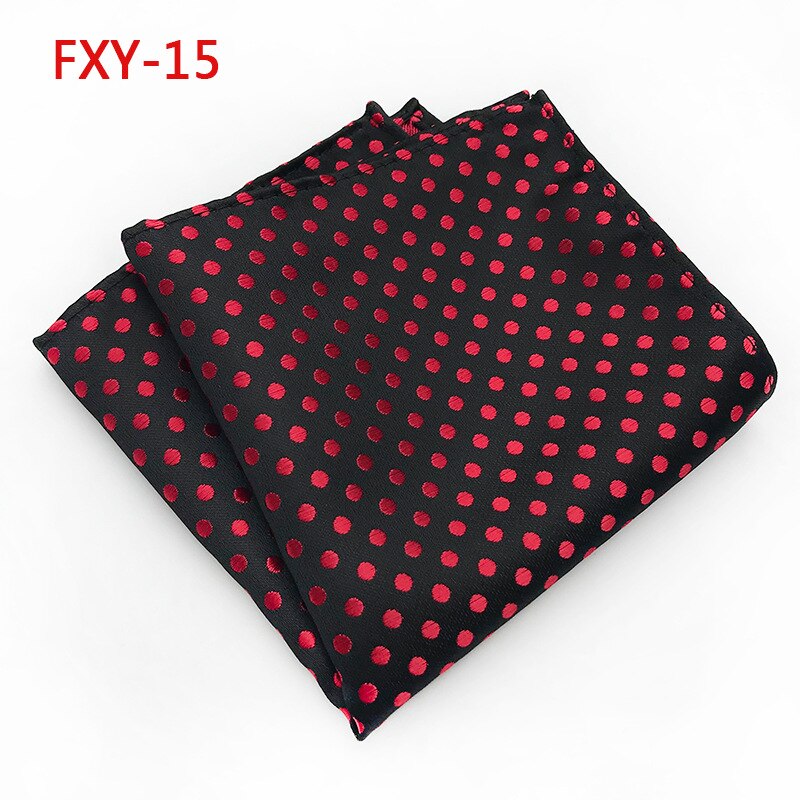 18 Colors Mens Pocket Square Dot Handkerchief Hanky for Men Business Wedding Suit Hanky 25cm*25cm: FXY15