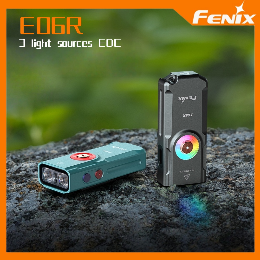 Fenix E06R Flashlight 700 Lumens 3-in-1 EDC Keychain Flash light TYPE-C Rechargeable Bulit-in 750mAh Battery