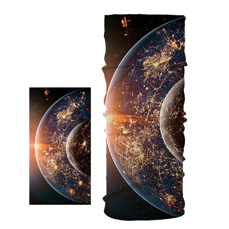 Imixlot Hiphop Stil Multifunktions Bandanas Wissenschaft Fiction Landschaft Gedruckt Stirnband Nahtlose Rohr Schal Unisex balaclava: K