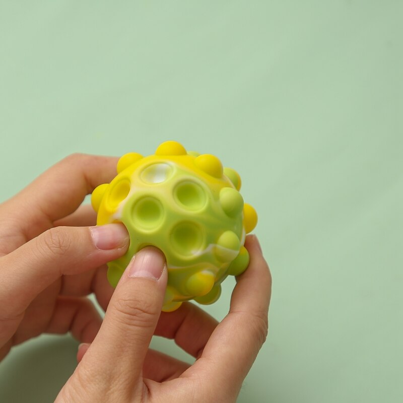 Nuovo arcobaleno Silicone pop palla decompressione Fidget giocattolo irritabilità sollievo spremere Mini palle autismo diversione giocattolo relax