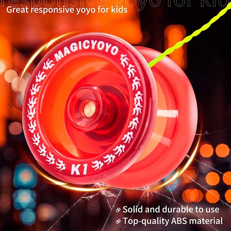 Magicyoyo  k1- plus responsives jojo für kinder, kunststoff-jojo mit schmalem c-kugellager, jojo für anfänger
