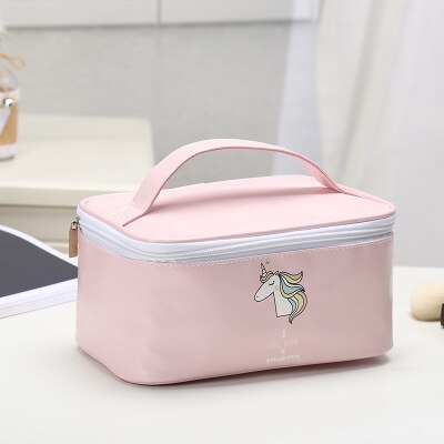 Women PU Travel Cosmetic Bag High capacity Makeup Bag Handbag Female Zipper Small Cosmetics Make Up Bags Travel Beauty Organizer: G