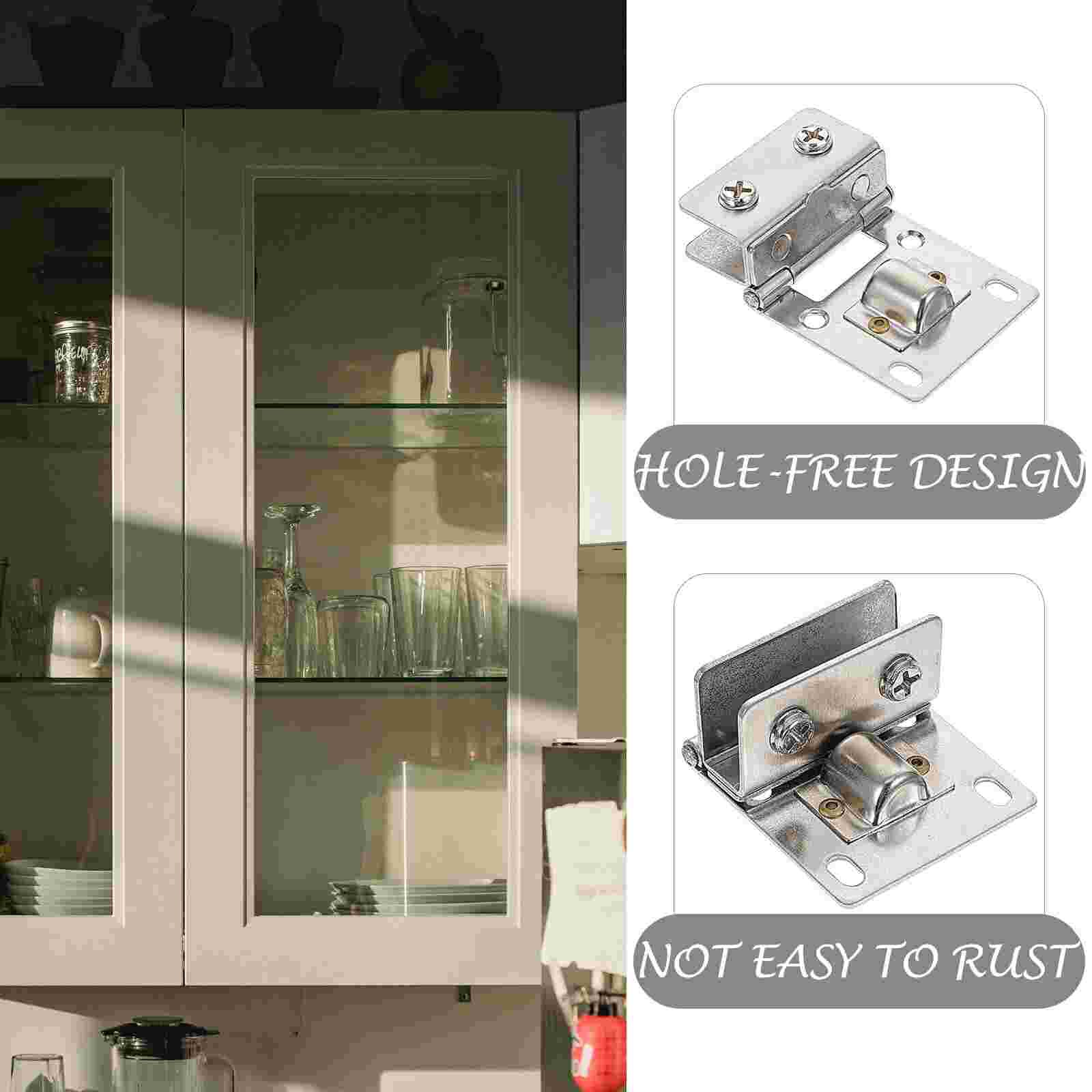 4pcs Showcase Door Hinge Stainless Gate Hinge Cabinet Hinge Replacement