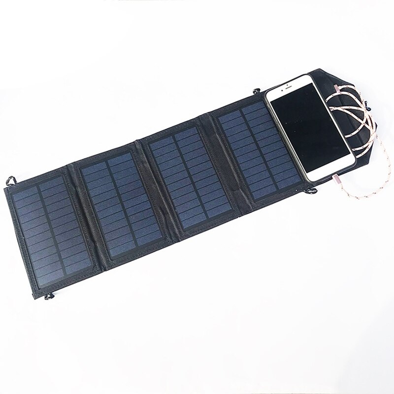 USB Port 7W Solar Charger 5V Foldable Portable Solar Phone Charger Solar Panel Compatible With Mobile Phone Tablet Etc