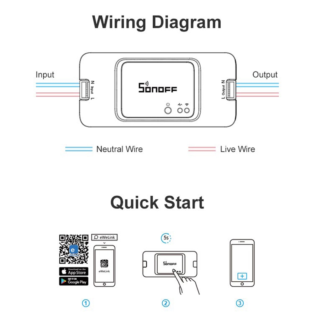 SONOFF RFR3 DIY wifi remote smart RF schakelaar werken met Alexa/Google Home Assistent Smart Home Automation Module DIY Timer