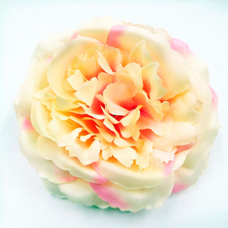 5 stk  (12 cm/ a) simulering af kunstige silkeblomster blomsterhoveder / hjem haven dekoration diy bryllup krans boks baggrund: Lyserød