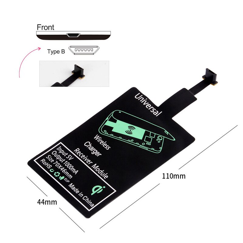 10W Fast Wireless Charger For Samsung Galaxy S10 S9 Note 10 USB Qi Charging Pad for iPhone 11 Pro XS Max XR X 8 Plus Huawei P30: Type B Receiver