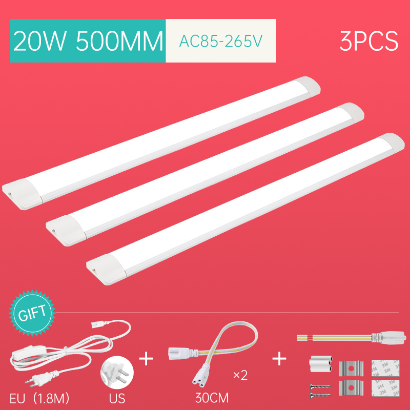 Tira de luces Led de tubo de 220V con Cable, accesorio de luces para el hogar, dormitorio, cocina, armario, iluminación, lámpara interior, tubo de 110V