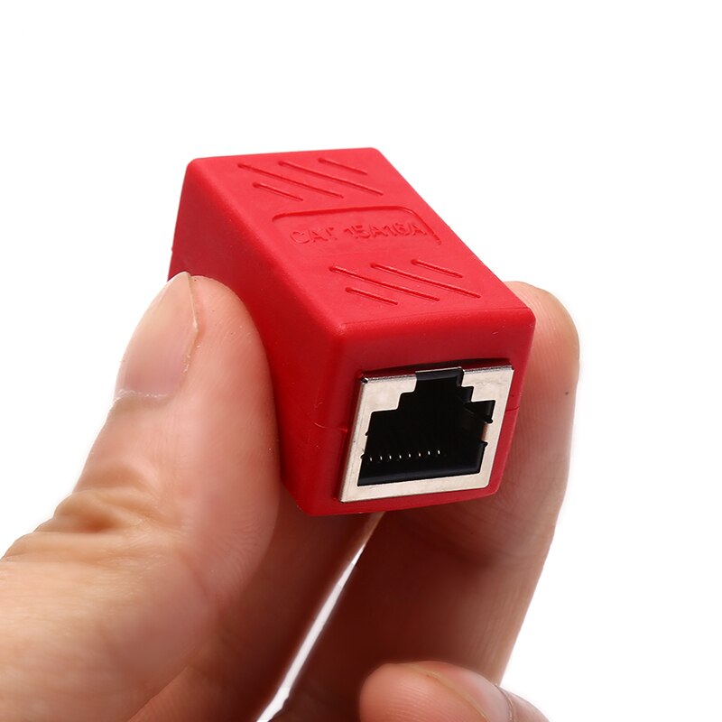 Adaptador hembra de red RJ45, Conector de colores hembra a hembra, extensor de acoplador, convertidor de extensión de Cable Ethernet RJ 45