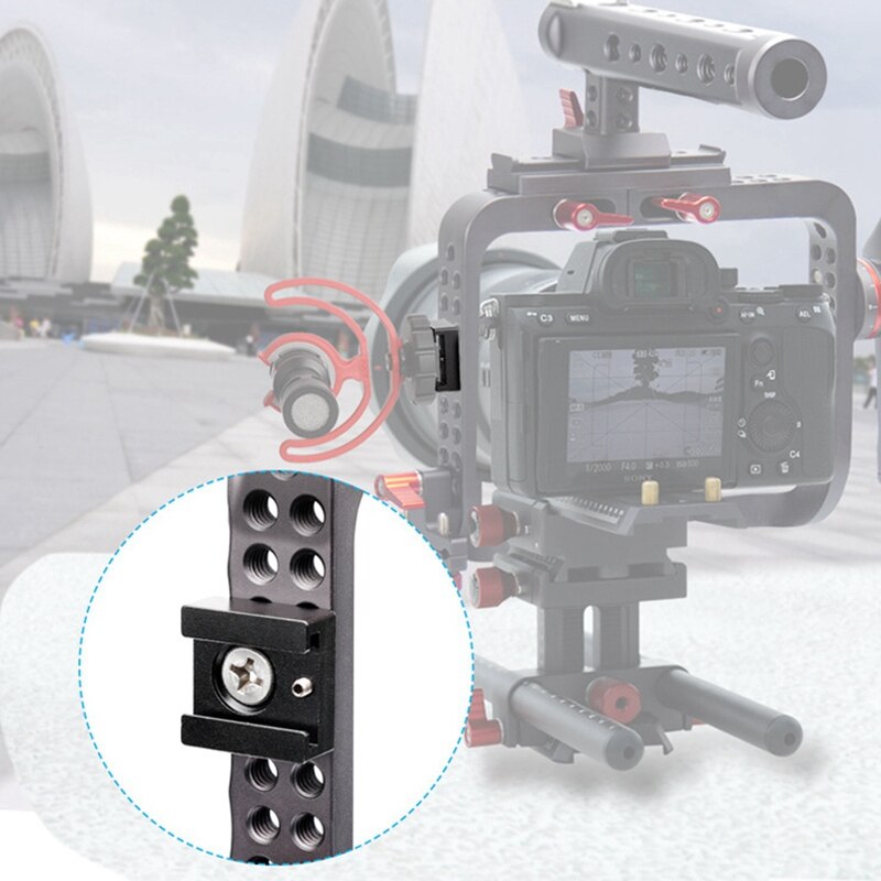 Suporte de sapato frio multifuncional de liberação rápida adequado para fotografia suporte da lâmpada base de sapata fria luz de preenchimento suporte de sapato frio