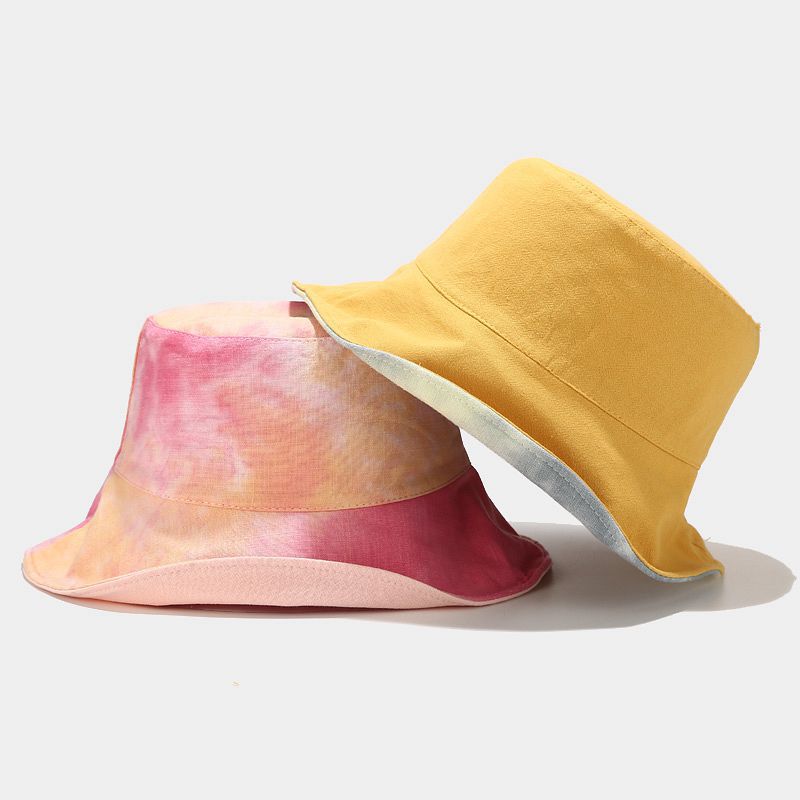 Multi-color tie dye buket hat for women Sun protection caps for ladies Girls floppy bucket Caps printing Hip Hop Hats