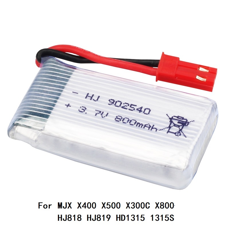 800mAh 3.7V lipo Batterij Voor X5 X5C X5S X5SC X5HW X5HC X5SW X25 X300 X400 X500 X800 HJ818 HJ819 HD1315 3.7V 800mAh batterij 1pcs: Bordeauxrood