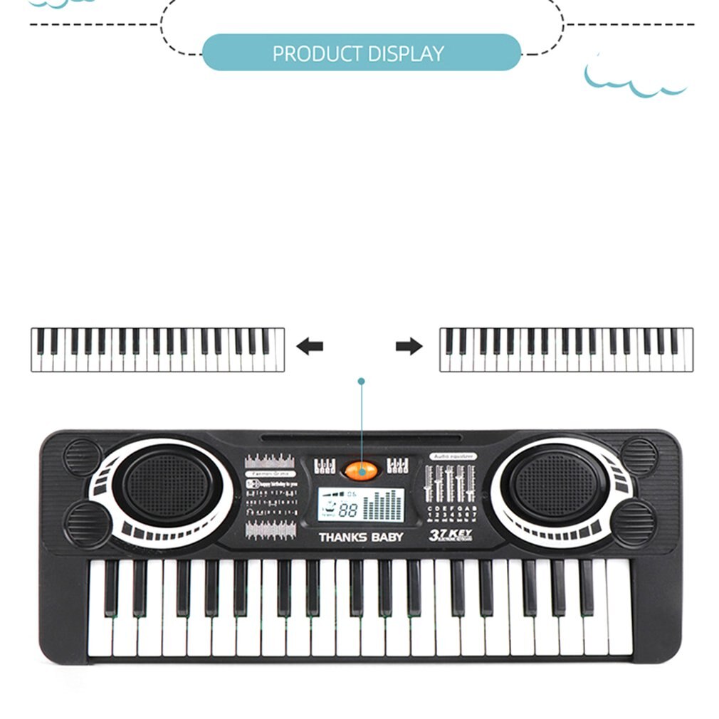 37 klucz dziecko fortepian dzieci klawiatura fortepian elektryczny instrument muzyczny zabawka 37-klawiszowy zabawkowy elektroniczny fortepian