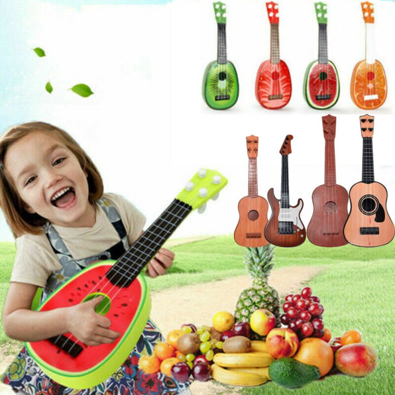 Børn børn musikalsk legetøj frugt ukulele ukelele lille guitar musikinstrument pædagogisk legetøj