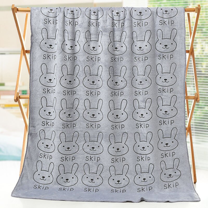 140X70CM Pet Bath Towel Oversized Microfiber Towel Strong Absorbing Water Dog Towels Golden Retriever Teddy General Pet Supplies: 1-Gray