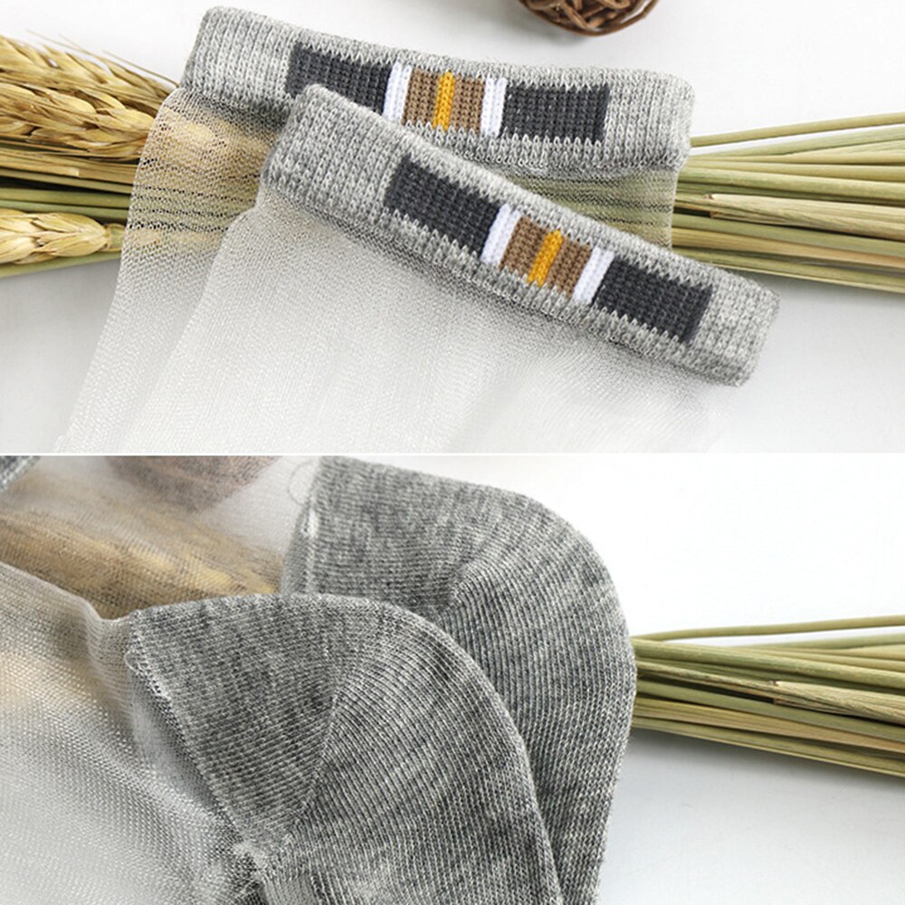NewMen Socken Ultra-Dünne Glas Silk Kurzen Unsichtbare Transparente Socken Männer Baumwolle Crew Männlichen Baumwolle Anti Skid Atmungsaktive socken