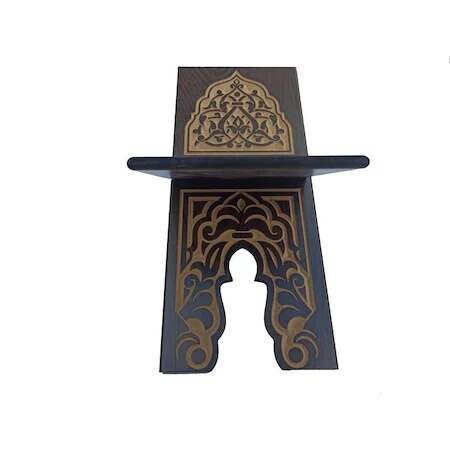 Wood Lectern Carved-Ornament Lectern-35 Cm Mini