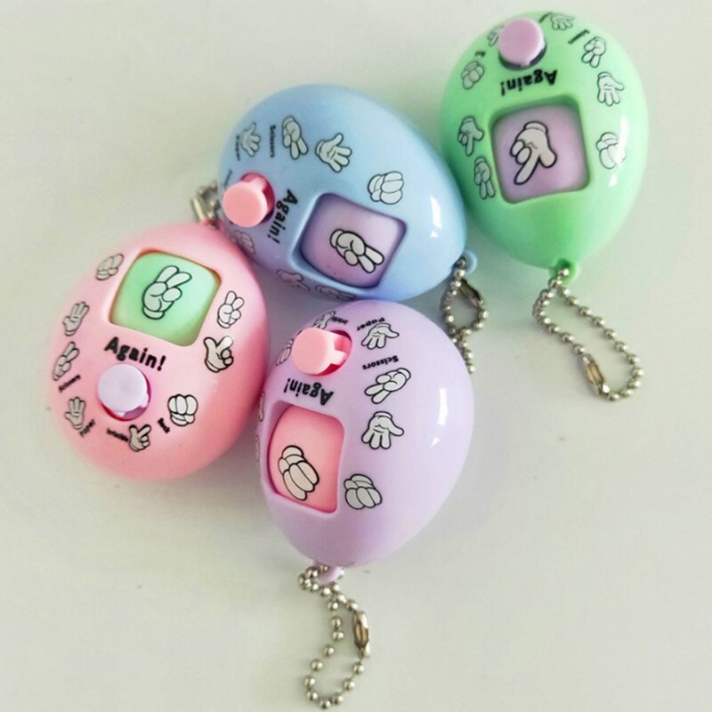 Family Keychain Rock Paper Scissors Round Egg Guessing Toy