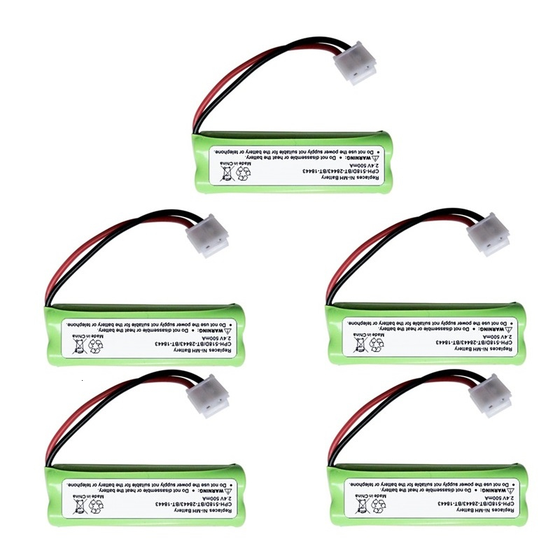Original 2.4v 500 mah bateria de substituição para CPH-518D BT-28443 bt18443 casa telefone walkie talkie 2.4v bateria recarregável nimh: Vermelho