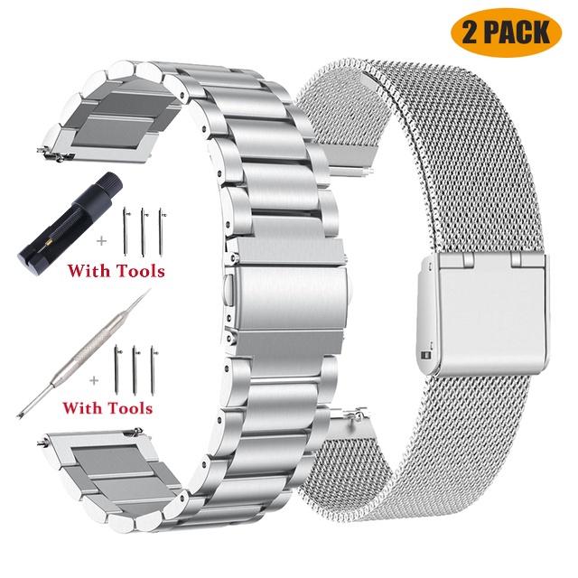 18mm 20mm 22mm 24mm Breedte Quick Release Volledige Rvs Horlogeband Horloge Universele Platte Kop horlogeband Accessoires: Blue pink / 18mm