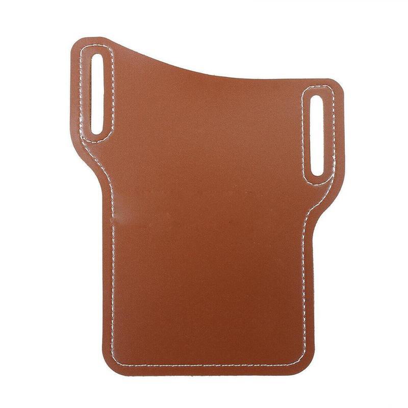 Universal Brown Leather Waist Belt Loop Cellphone Phone Protection Case Bag Holster Men Women Cell Phone Bag 6 Colors: brown