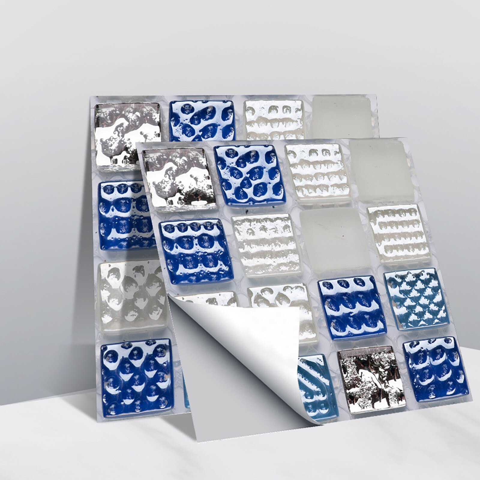 10Pcs Muursticker Kristal Tegel 3d Stickers Diy Waterdicht Tegel Zelfklevende Muurstickers Geblokte Muur Sticker Voor home #3G