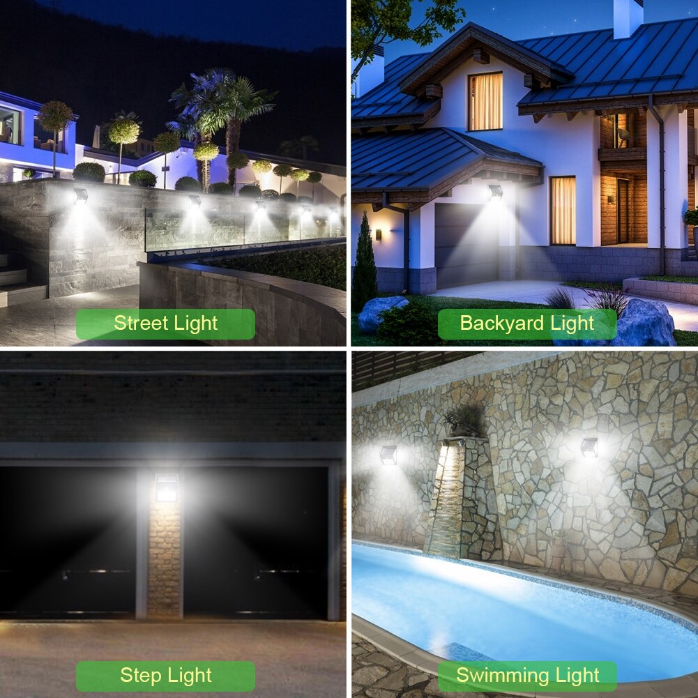 Solar Wall Lamp PIR Motion Sensor Solar Light Outdoor Waterproof Led Lights 144led Path And Garden Patio Space Decorative Lamps