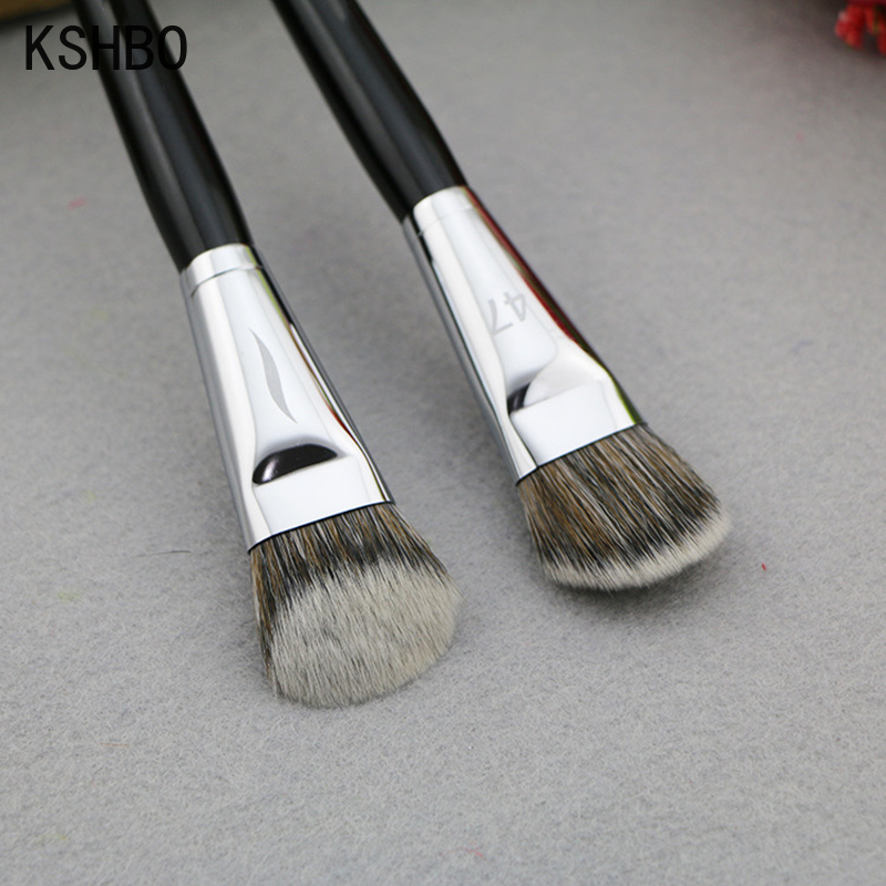 KSHBO-brocha para Base de maquillaje para mujer, 47 cabezales de escoba, brochas de reparación de sombra de Base líquida, herramientas profesionales de belleza